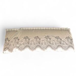 Vintage Curtain Valance Lace White Arch Tree Cottagecore Grannycore